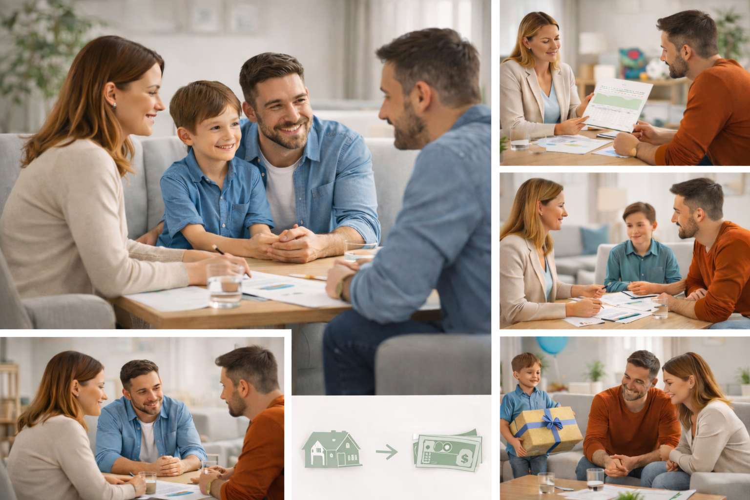 Illustration representing children and family stability